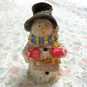 Ceramic Snowman - "Born to Melt" - Funny
